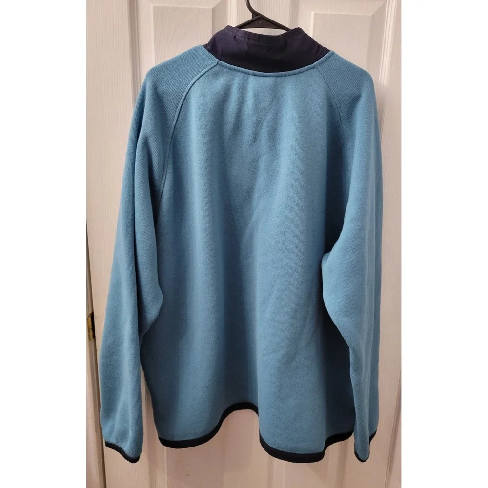 The North Face Men's 3XL XXXL 1/2 Zip Pullover Fleece Sweater Blue EUC